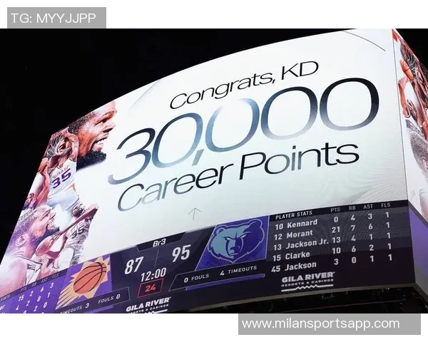 杜兰特首节表现抢眼5篮板3投3中贡献7分1助攻展现实力